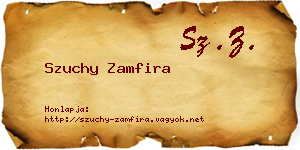 Szuchy Zamfira névjegykártya